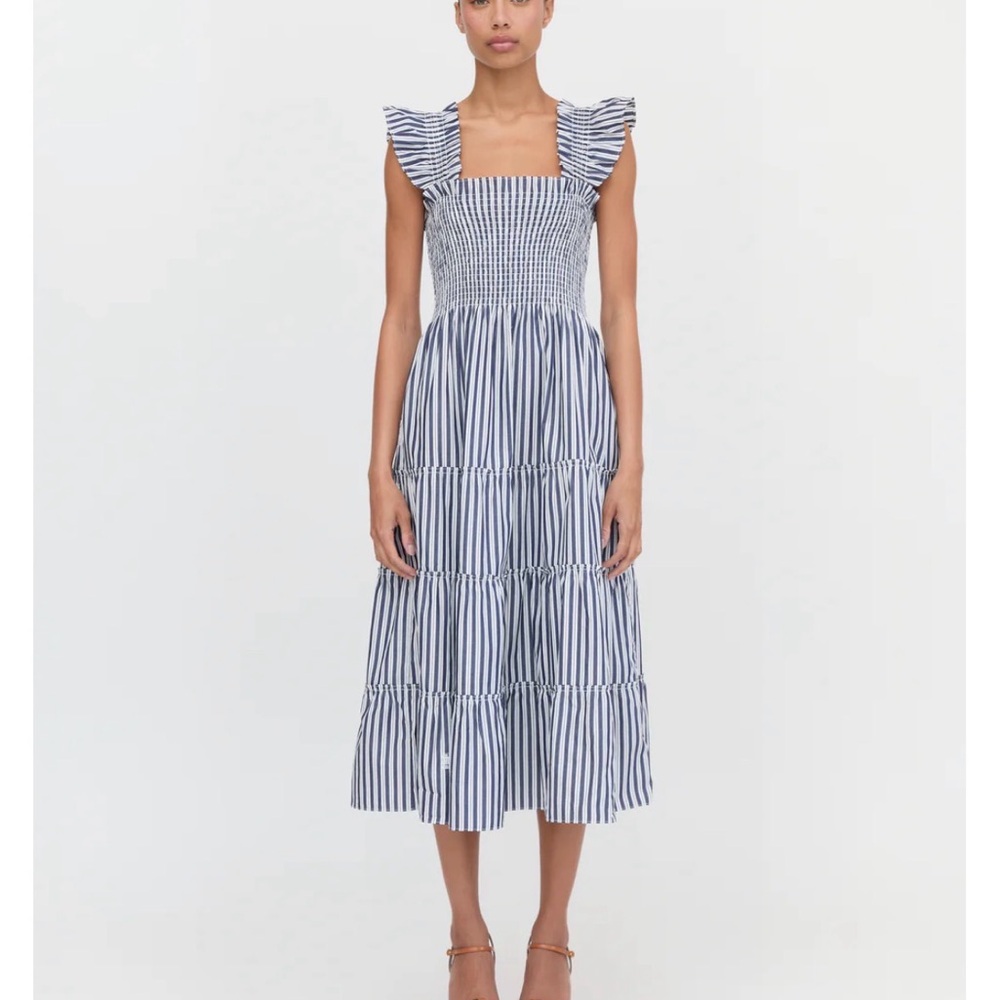 Hill House Home Ellie Nap Dress in Navy Stripe